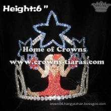 6in Height Crystal Cheer Leader Beauty Pageant Crowns